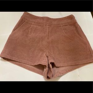 SHE & SKY Blush Courduroy Shorts